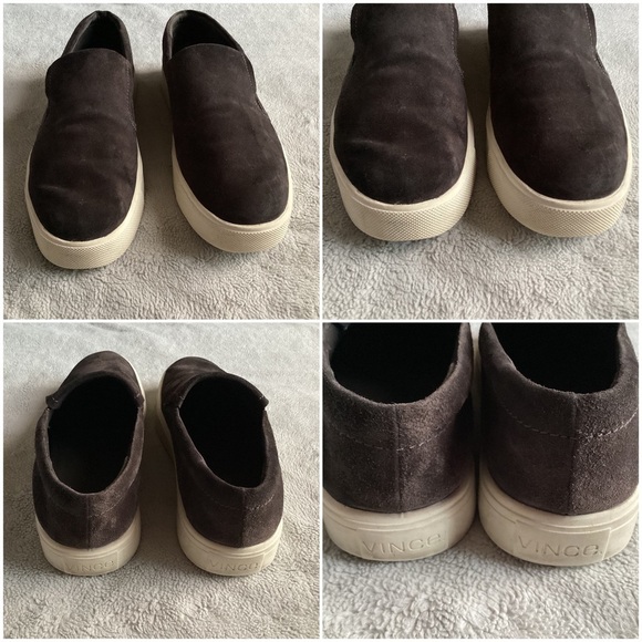 Vince Barron Suede Sport Slip-On Sneaker Charcoal Gray Unisex EU Sz 39 - Picture 4 of 14